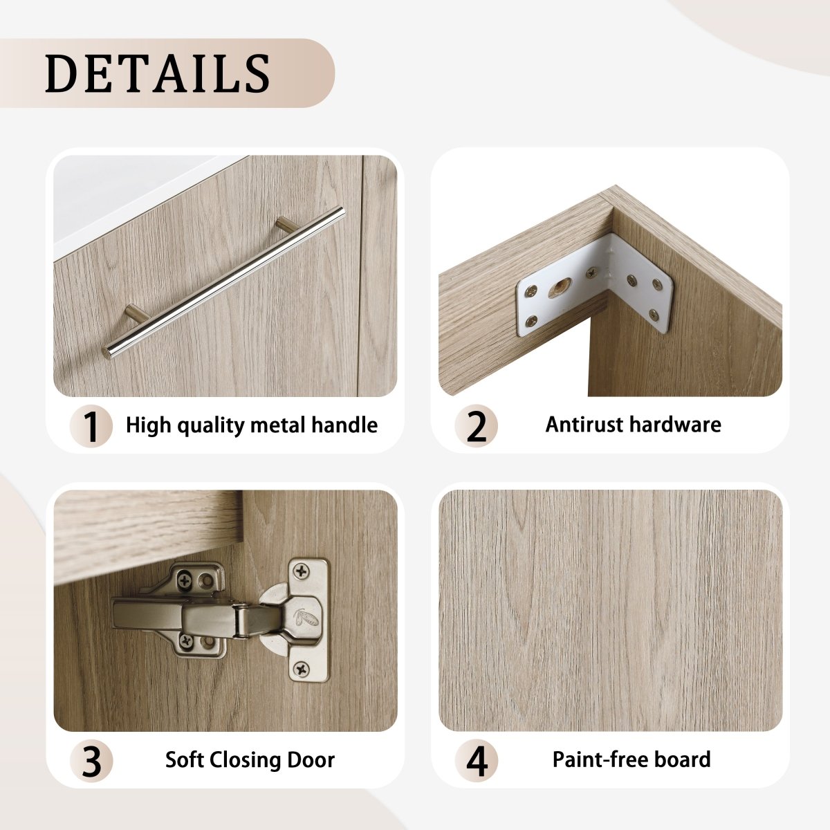 ExBrite 30 Inch Wall Mounted Bathroom Vanity