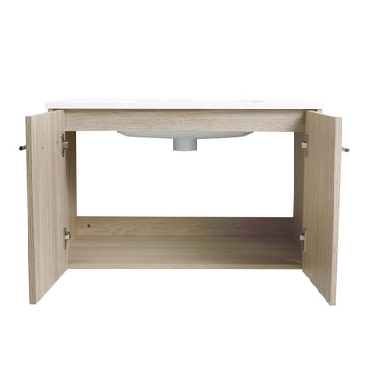 ExBrite 30 Inch Wall Mounted Bathroom Vanity
