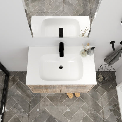 ExBrite 30 Inch Wall Mounted Bathroom Vanity