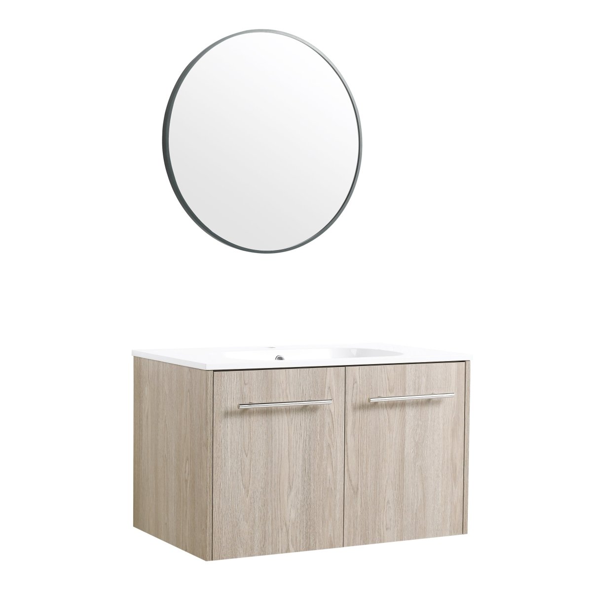 ExBrite 30 Inch Wall Mounted Bathroom Vanity