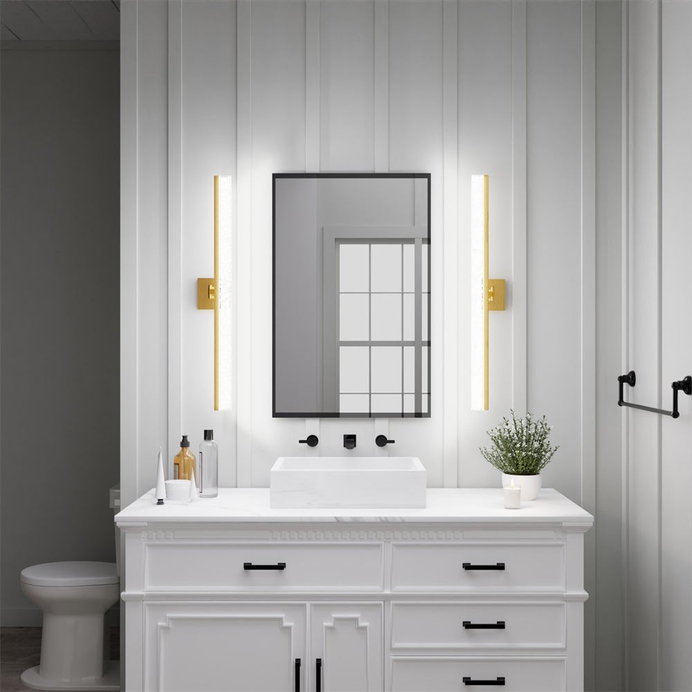 ExBrite 31.50" Modern LED Vanity Light - Sleek Bathroom Mirror Front Lighting Fixture