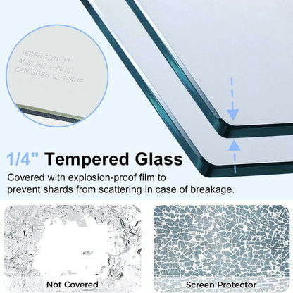 ExBrite 36-37 1/2" W x 72" H Pivot Semi-Frameless Glass Shower Door in Black - ExBriteUSA