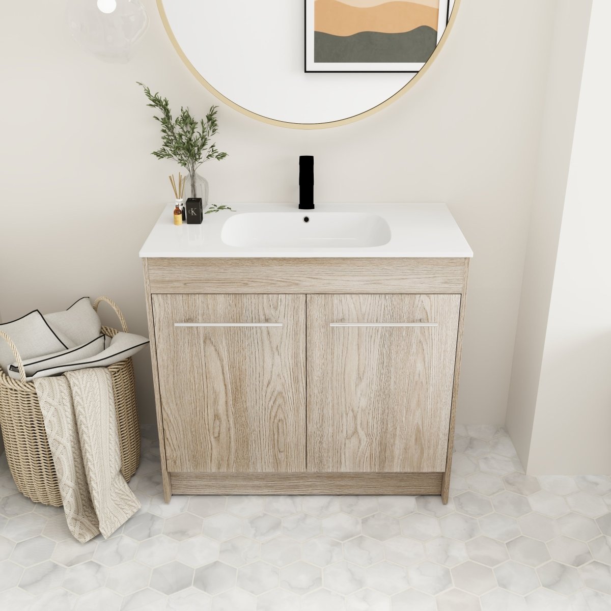 ExBrite 36 Inch Freestanding Bathroom Vanity