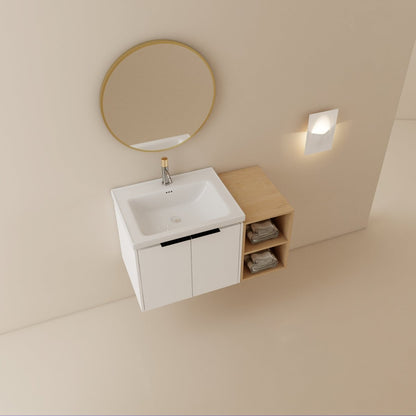 Exbrite 36 Inch Soft Close Doors Bathroom Vanity With Sink, and A Small Storage Shelves