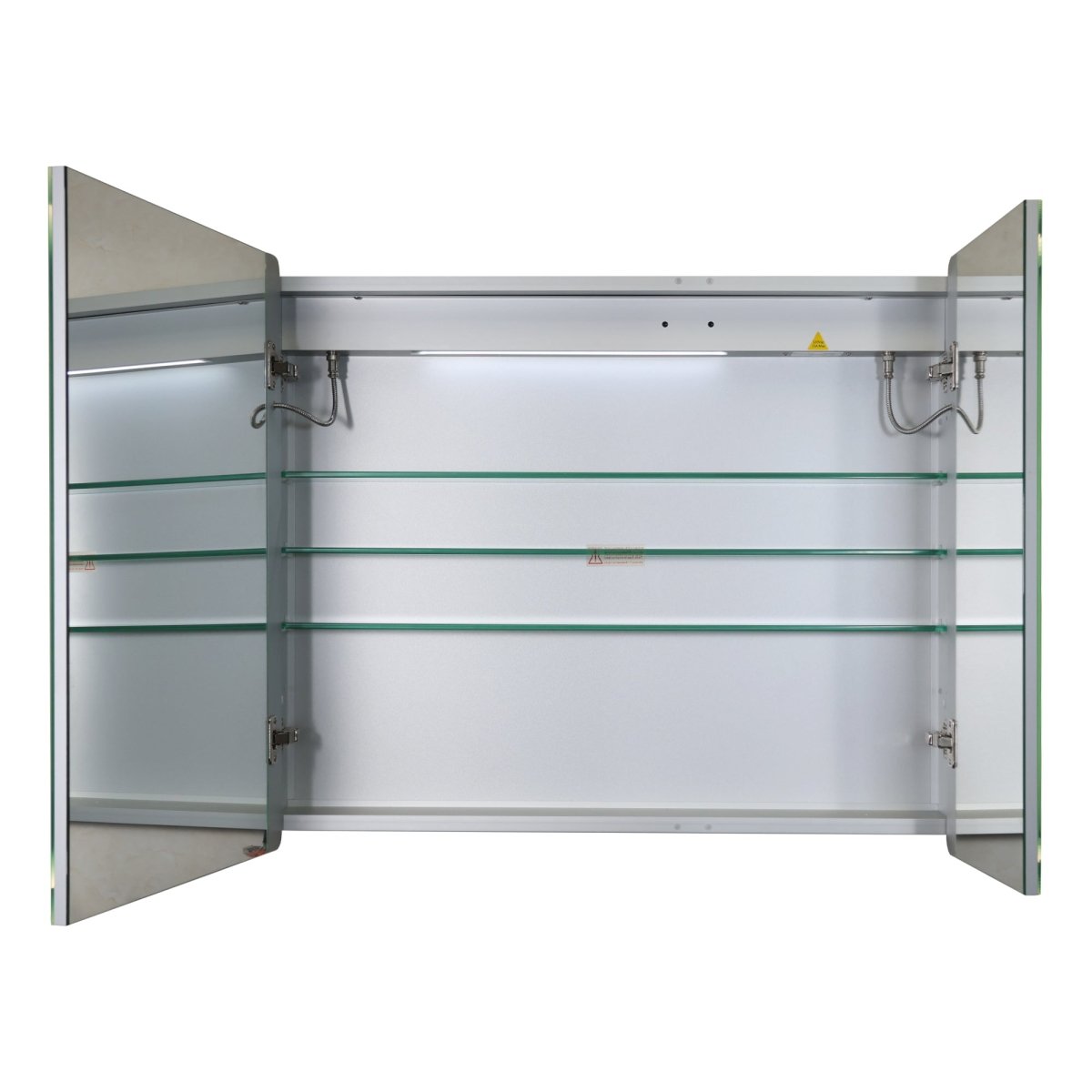 ExBrite 36" W x 30" H LED Lighted Bathroom Medicine Cabinet with Mirror Recessed or Surface Mounted LED Medicine Cabinet