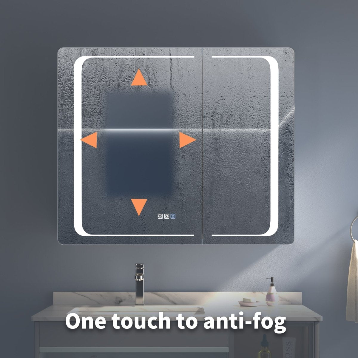 ExBrite 36" W x 30" H LED Lighted Bathroom Medicine Cabinet with Mirror Recessed or Surface Mounted LED Medicine Cabinet