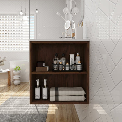 ExBrite 36"Wall Mounting Bathroom Vanity With Gel Sink