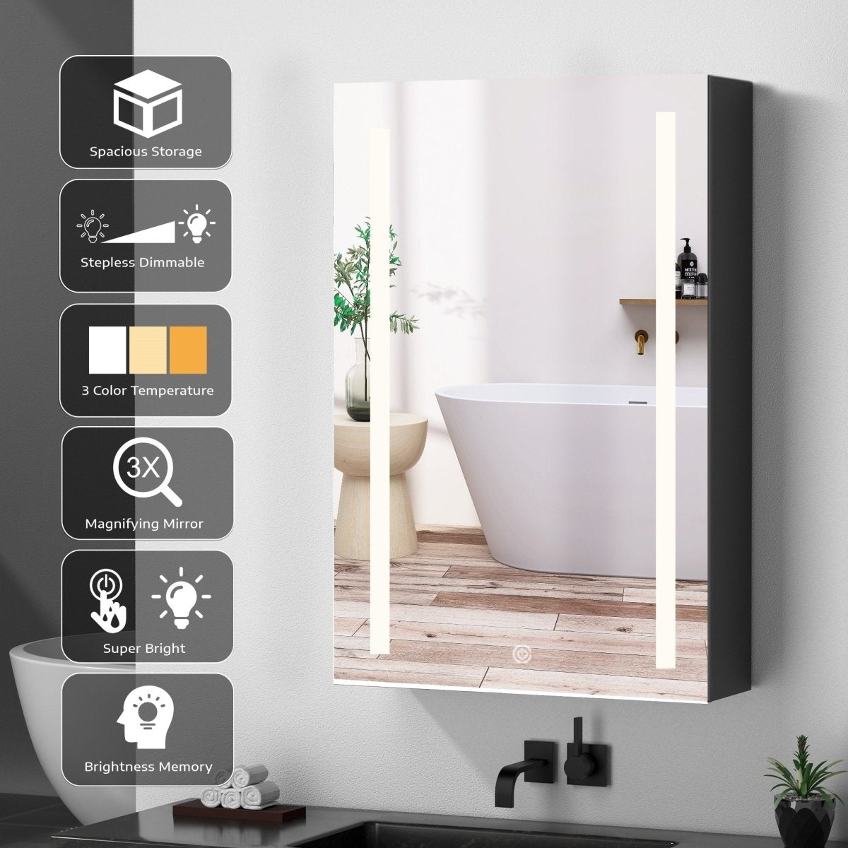 ExBrite | LED Medicine Cabinet | Above 36‘’ Wide – ExBriteUSA
