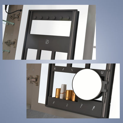 ExBrite 40" W x 30" H LED Large Rectangular Aluminum Alloy Surface Mount Medicine Cabinet with Mirror - ExBriteUSA
