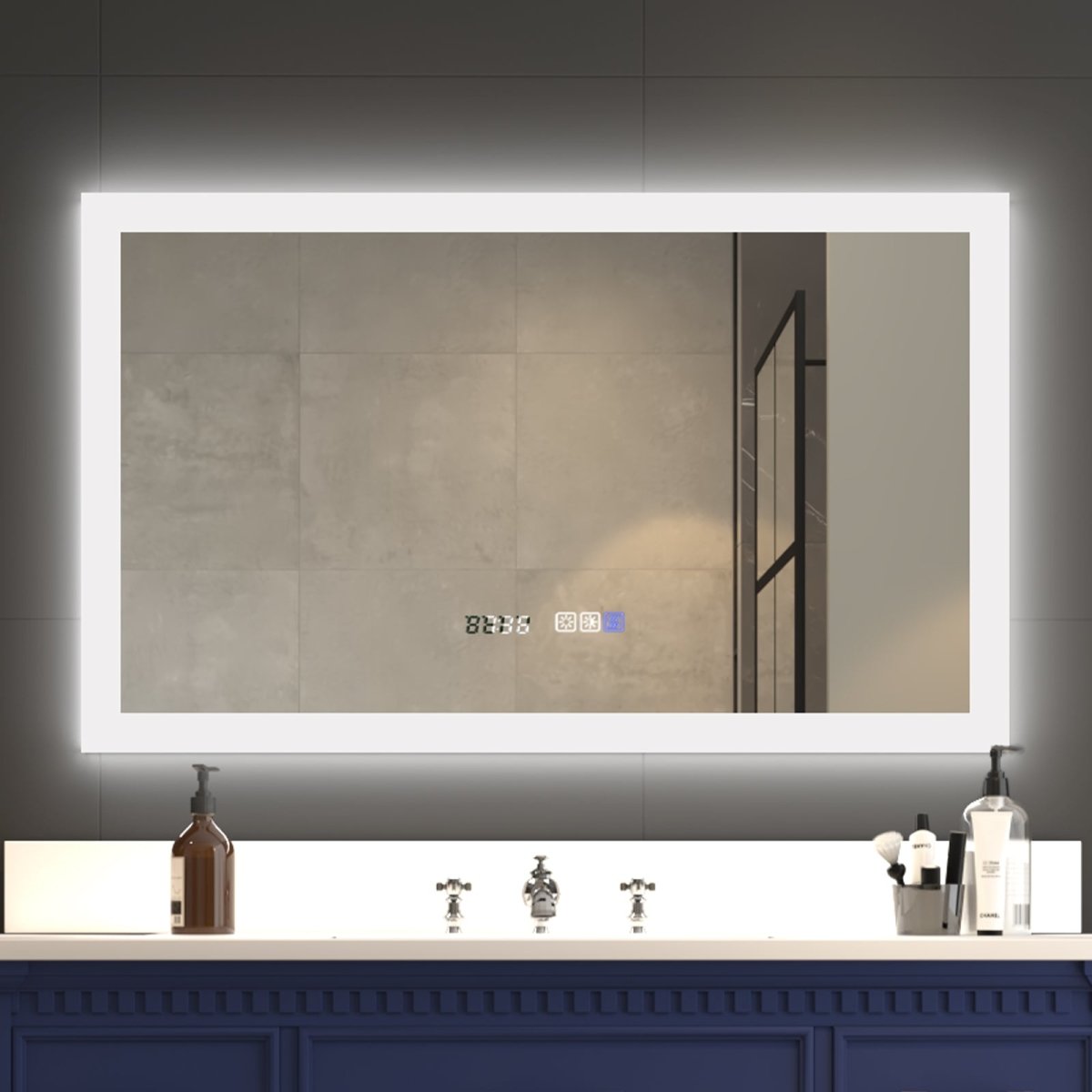 ExBrite 40 x 24 inch illuminated Led Bathroom Mirror for Makeup Vanity Room Back / Front Light - ExBriteUSA