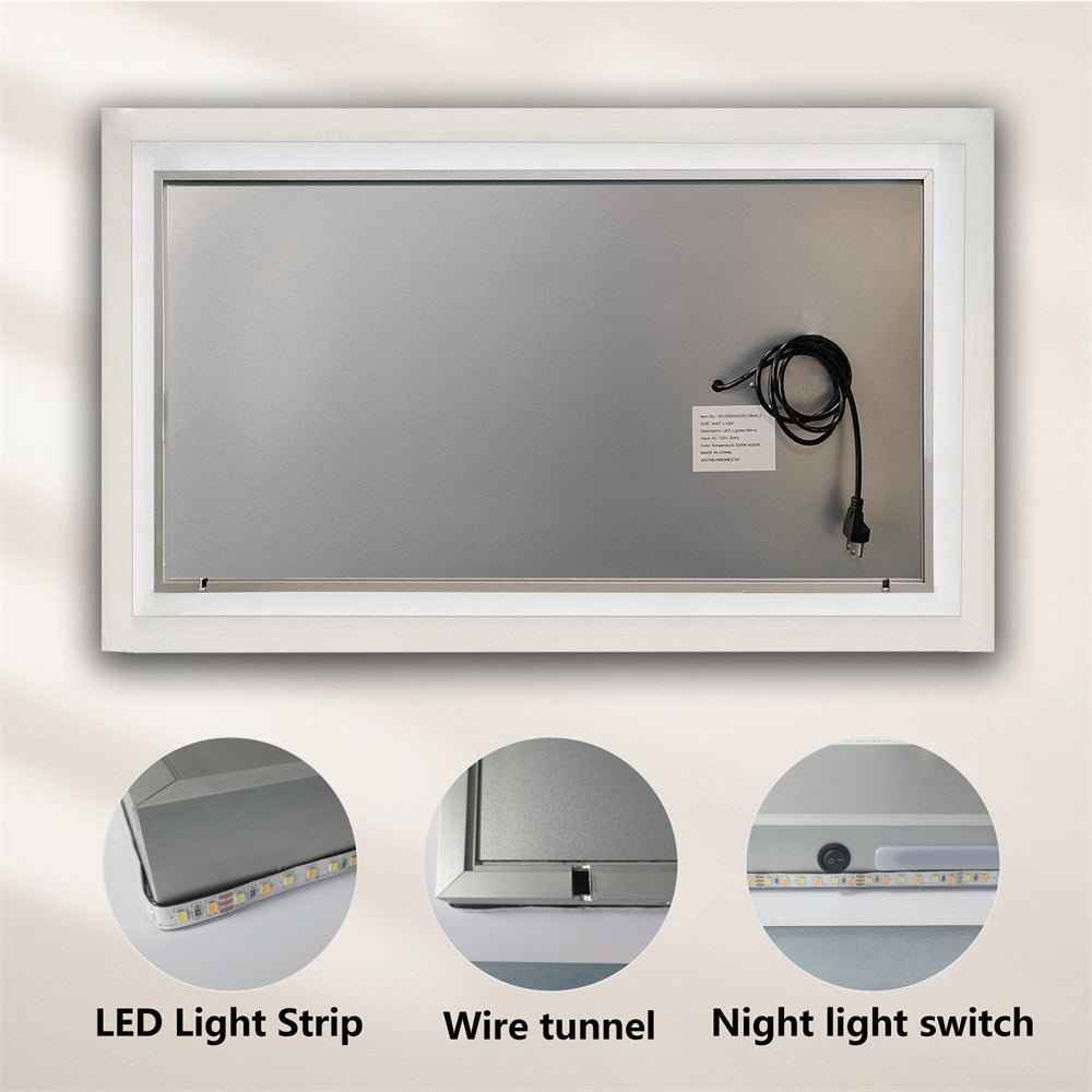 Ascend-M2 40" W x 24" H illuminated Led Bathroom Mirror for Makeup Vanity Room Back / Front Light