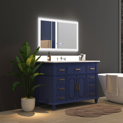 ExBrite 40 x 24 inch illuminated Led Bathroom Mirror for Makeup Vanity Room Back / Front Light - ExBriteUSA
