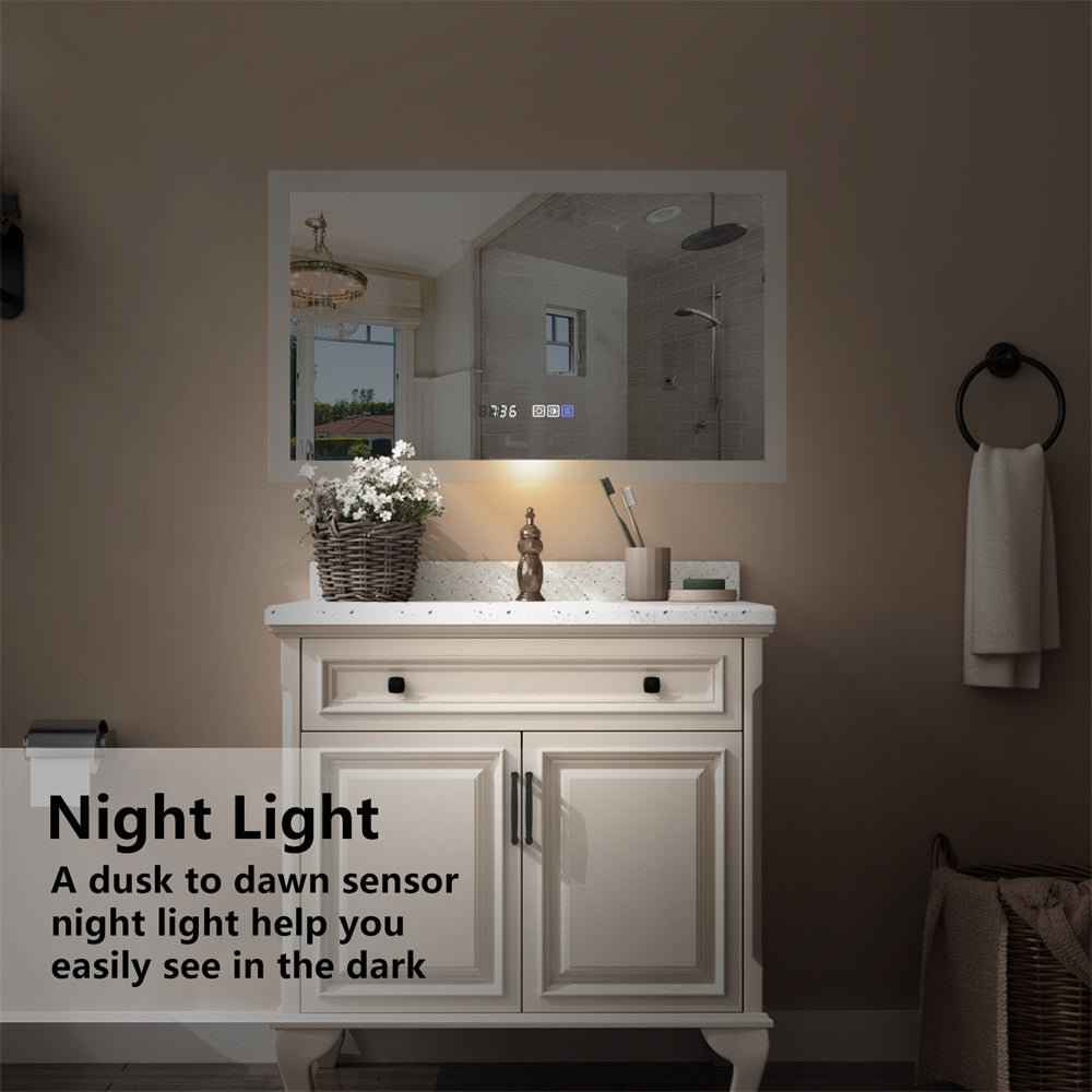 Ascend-M2 40" W x 24" H illuminated Led Bathroom Mirror for Makeup Vanity Room Back / Front Light