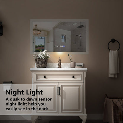 ExBrite 40 x 24 inch illuminated Led Bathroom Mirror for Makeup Vanity Room Back / Front Light - ExBriteUSA