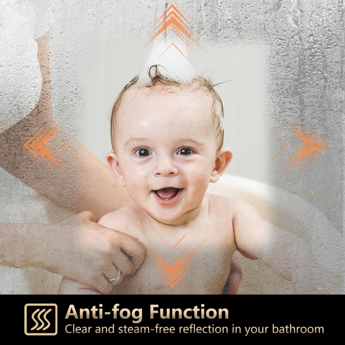 ExBrite 40 x 24 inch,Anti Fog,Dimmable,LED Bathroom Mirror - ExBriteUSA