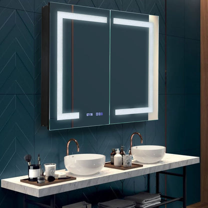 ExBrite 40“W x 32”H Lighted Medicine Cabinet with Crystal Light Strip - ExBriteUSA