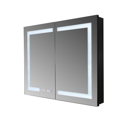 ExBrite 40“W x 32”H Lighted Medicine Cabinet with Crystal Light Strip - ExBriteUSA