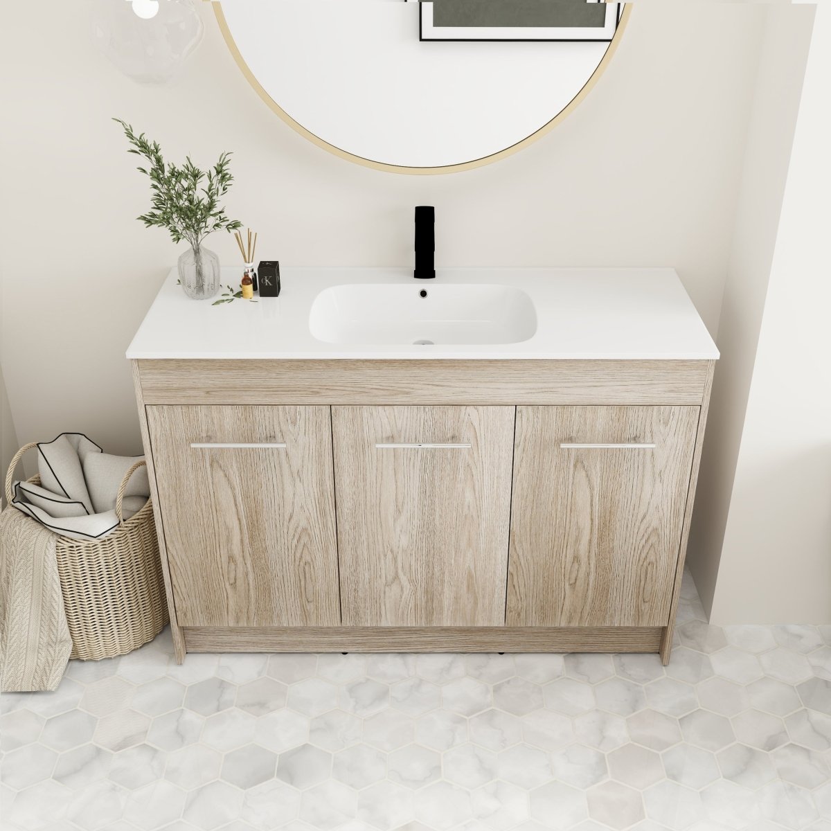 ExBrite 48 Inch Freestanding Bathroom Vanity