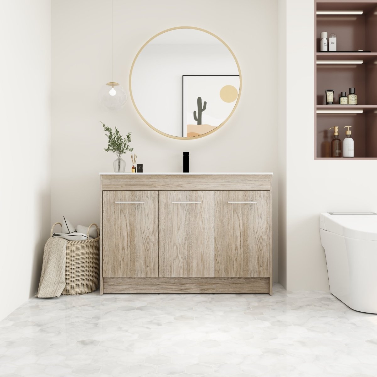 ExBrite 48 Inch Freestanding Bathroom Vanity