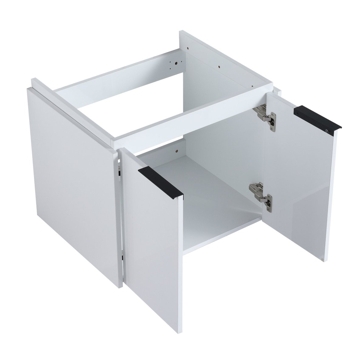 Exbrite 48 Inch Soft Close Doors Bathroom Vanity With Sink, and Two Small Storage Shelves