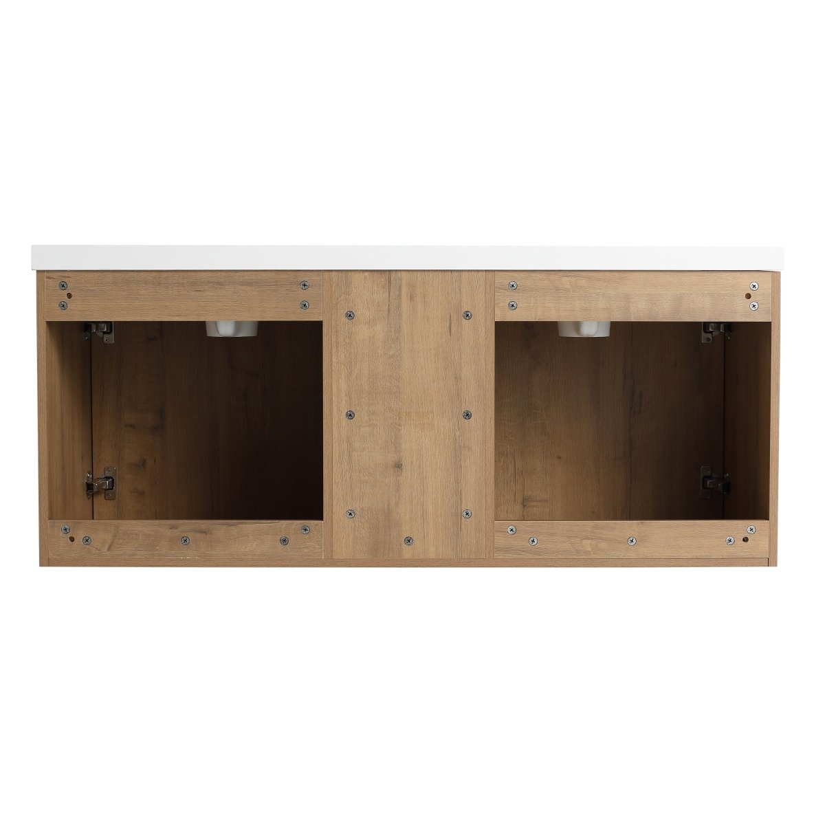 ExBrite 48" Wall Mounted Bathroom Vanity With Double Sink, Soft Closing Door Hinge