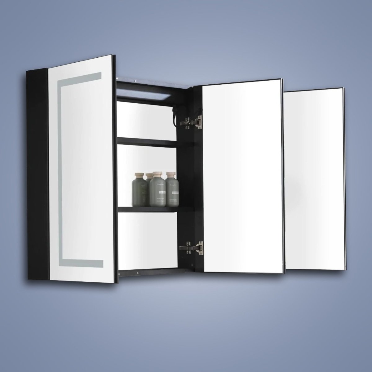 ExBrite 48 x 30 x 5.59 inch LED Mirror Medicine Cabinet with Lights, Dimmer, Defogger, Clock - ExBriteUSA
