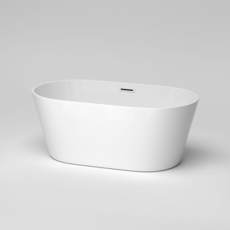 Exbrite 60" Acrylic Alcove Freestanding Soaking Bathtub,Eco-friendly,Easy Installation