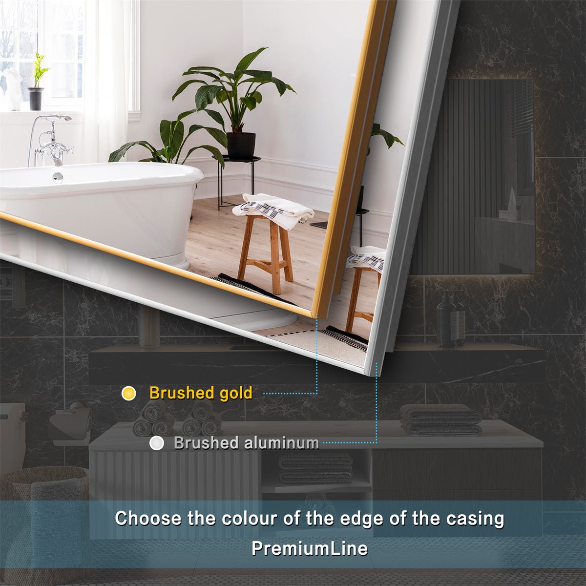 ExBrite 84" x 36" LED Mirror Bathroom Vanity Mirror with Back Light, Wall Mount Anti-Fog Memory Large Adjustable Vanity Mirror - ExBriteUSA