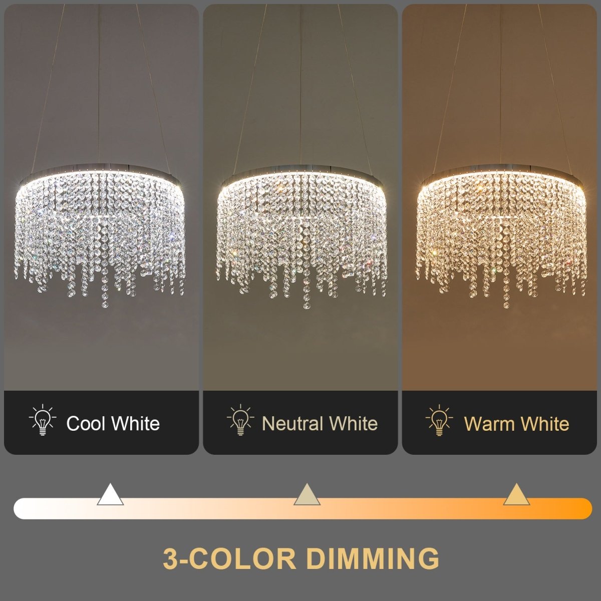 ExBrite Fancy hanging ceiling lamps,Modern Pendant Light,Crystal Chandelier,Height Adjustable,Dining Room Kitchen,Ceiling Hanging Over Table