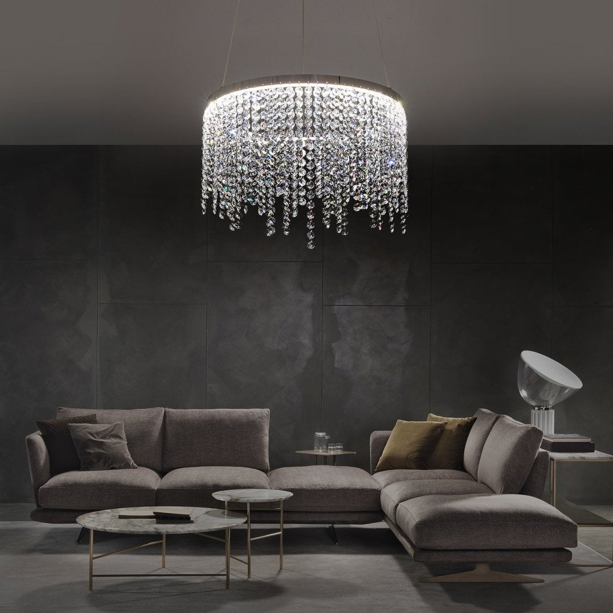 ExBrite Fancy hanging ceiling lamps,Modern Pendant Light,Crystal Chandelier,Height Adjustable,Dining Room Kitchen,Ceiling Hanging Over Table