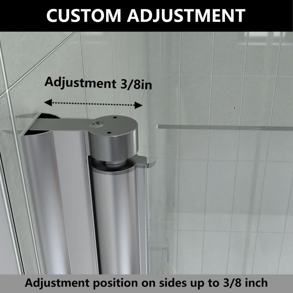 ExBrite Fold 30" x 72" Frameless Bi-Fold Shower Door in Chrome