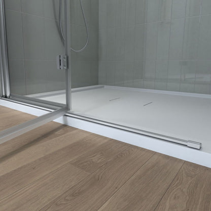 ExBrite Fold 30" x 72" Frameless Bi-Fold Shower Door in Chrome