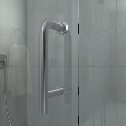 ExBrite Fold 34" x 72" Frameless Bi-Fold Shower Door in Chrome