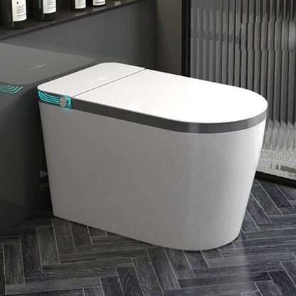 ExBrite Luxury Smart Toilet with Auto Open/Close Lid Auto Flush Warm Water and Heated Seat Modern Tankless Toilet with Remote Control