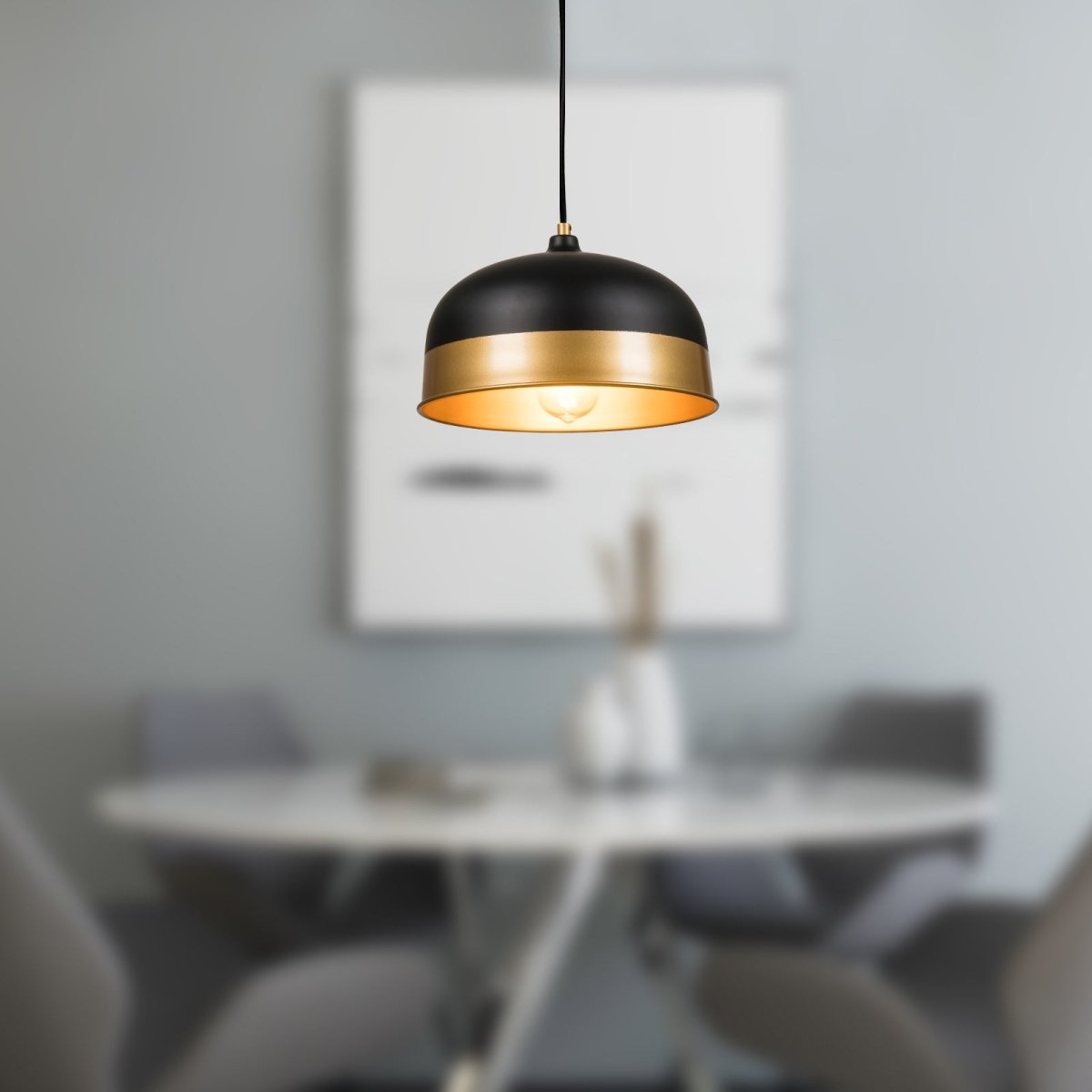 ExBrite Pendant Small Black and Gold 74.8“ Height Pendant Light