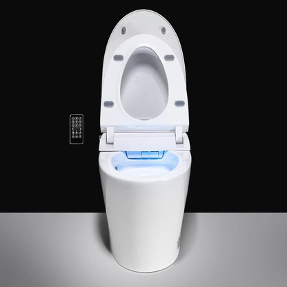 ExBrite Smart Toilet, Auto Flush, Heated Integrated Bidet and Soft Closing Seat, Massage Washing, Open-Close,Remote Temperature Control