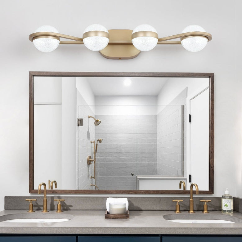 ExBrite Vanity Lights,4-Light Bathroom Light Fixtures, LED Bulbs,For Mirror Kitchen Living Room Hallway Cabinet Porch
