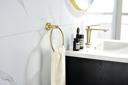 ExBrite Wall Mount Towel Rack Set 6 Piece Stainless Steel for Bathroom,Gold