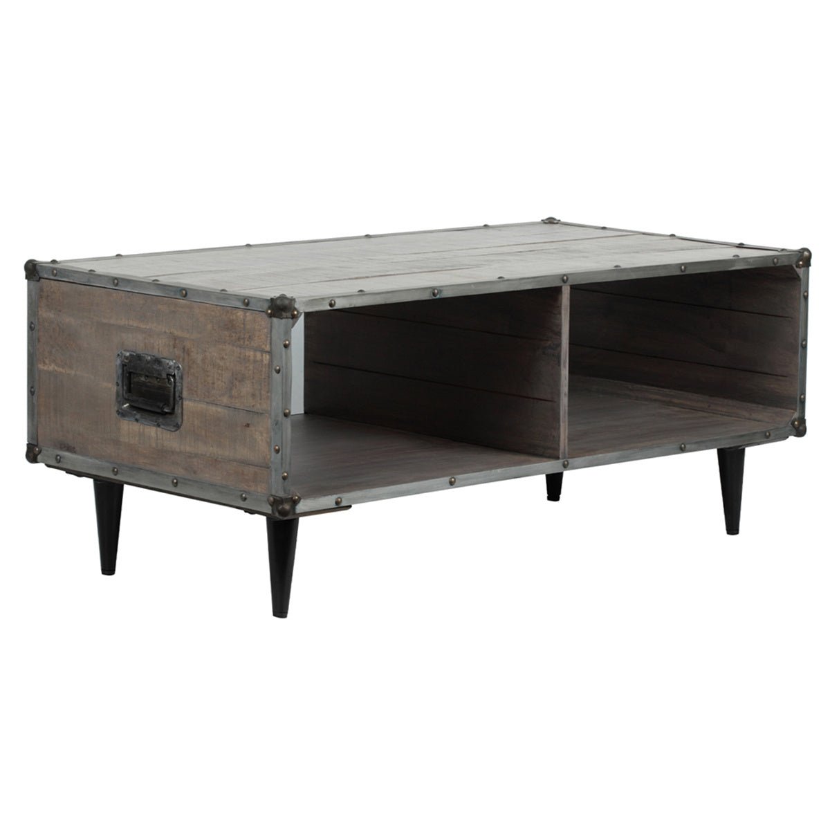 MangoLuxe Solid Wood Coffee Table ,Gray Wash 24'' W X 46'' H X 18''