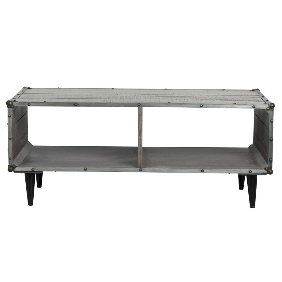 MangoLuxe Solid Wood Coffee Table ,Gray Wash 24'' W X 46'' H X 18''