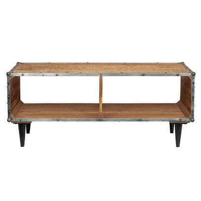 MangoLuxe Solid Wood Coffee Table ,Rustic Oak 24'' W X 46'' H X 19''
