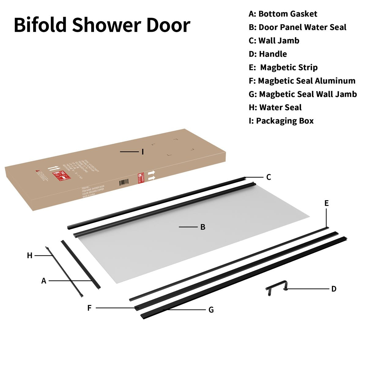 Veil 32" x 72" pivot shower door White Frosted glass